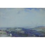 Samuel John Lamorna Birch RA RWS (SCOTTISH 1869 - 1955) Distant Valley, watercolour, signed and