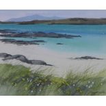 Jim Nicholson (1924 - 1996), 'The Sound of Iona', watercolour on paper, signed and framed under