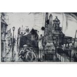 Ian Fleming, R.S.A., R.S.W., R.G.I., L.L.D (SCOTTISH 1906-1990) 'Pocra Quay 1957', etching, pencil