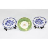 Minton bone china bowl and pair of Cauldon Meissen pattern blue and white serving dishes (3)