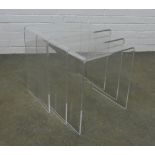 Modern nest of three tables. 43 x 43 x 29cm. (3)