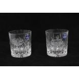 Pair of Edinburgh Crystal 'Golfer' whisky tumblers, boxed (2)