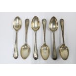Victorian set of six silver teaspoons, Glasgow 1881 (6)