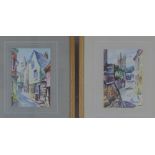 Anthony Kitching, a pair of watercolours to include 'Church Walk - Fowey, Cornwall' and 'Lostwithiel