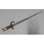 French bayonet, inscribed on blade and dated 1876. Blade length 52cm