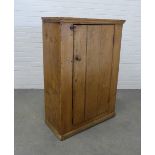 Pine cupboard with shelved interior. 114 x 80 x 37cm.