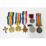 WWI medal trio with Victory, War and 1914 Star, awarded to 26012 PTE W. WILSON NORTH D. FUS, two