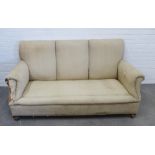 Late 19th / early 20th century Country House three seater settee 87 x 165 x 57cm. (a/f for