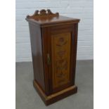 Late 19th century mahogany ledge back pot cupboard. 78 x 34 x 33cm.