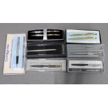 collection of vintage Parker, Cross and Schaeffer ballpoint pens, etc (a lot)