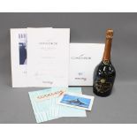 Concorde Memorabilia: 75cl bottle of Laurent Perrier Champagne from Concorde, together with a menu