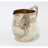 George III silver cream jug, London 1776, 8cm high