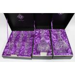 Two Edinburgh Crystal decanter with stoppers and a set of six Edinburgh Crystal glasses, all