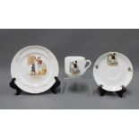 Crown Staffordshire Mary, Mary Quite Contrary cup and saucer and an Royal Doulton Old Mother Hubbard
