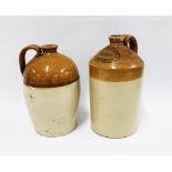 James Hopkins Chichester stoneware flagon and another stoneware flask and a stoneware hot water