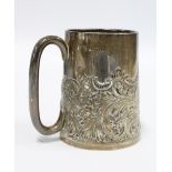 Edwardian silver Christening mug, Birmingham 1902, 9cm