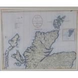 A New & Correct Map of Scotland, John Cary, framed under glass, 52 x 42cm