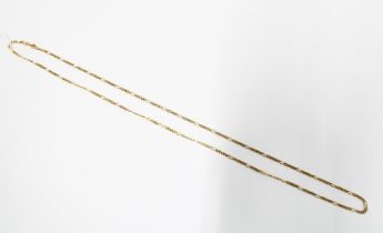 9ct gold figaro chain necklace, stamped 375