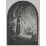 After Rembrandt (1606 - 1669) The Raising of Lazarus, (Barstch 73) 19th century lithographic print