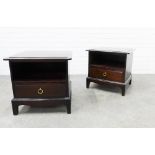 Pair of Stag bedside cabinets. 51 x 53 x 47cm. (2)