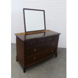 Stag dressing table. 126 x 107 x 46cm. (top a/f)