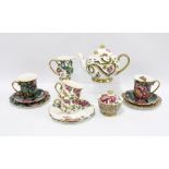 Spode Creatures of Curiosity table ware to include teapot, cream jug, sugar bowl two mugs, two