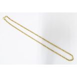 9ct gold Italian fancy link chain necklace, stamped 375
