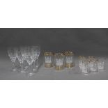 Set of wine glasses and a group of Masonic tumblers (15)