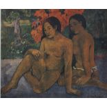 After Gauguin, and the Gold of Their Bodies (Et l'or de leurs corps) fabric print, laid down on