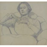 Scottish School, circa 1920, pencil drawing of a woman, apparently unsigned, framed under glass,