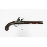 Late 18th century flintlock pistol, 26cm barrel marked 'HW Mortimer Gunmaker to His Majesty'