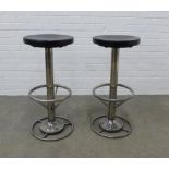 Pair of Industrial style bar stools, 78 x 36cm (2)