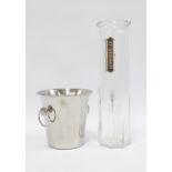 St Germain glass cocktail recipe beaker together with a silver plated ice bucket (2) 30cm.
