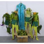 A collection of costumes, mostly botanical themed, in the manner of Little Shop of Horrors