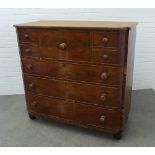 Victorian mahogany Scotch chest of drawers. 115 x 120 x 57cm.