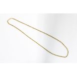 18ct gold rope twist chain necklace, stamped 18ct