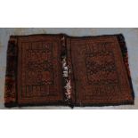 Afghan Belouch carpet saddle bag 96 x 60cm.