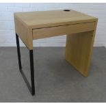 Contemporary desk with single frieze drawer. 75 x 74 x 50cm.