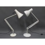 Two anglepoise lamps, one vintage and one modern, approximately 94cm fully extended (2)