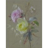 Jeanne de Meffray, botanical watercolour, signed and dated 1873, framed under glass, 22 x 28cm