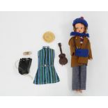 Vintage Sindy doll by Pedigree, circa 1963, dressed in her Weekender Outfit together with a