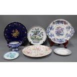 Collection of Staffordshire plates and a small tureen, (7)