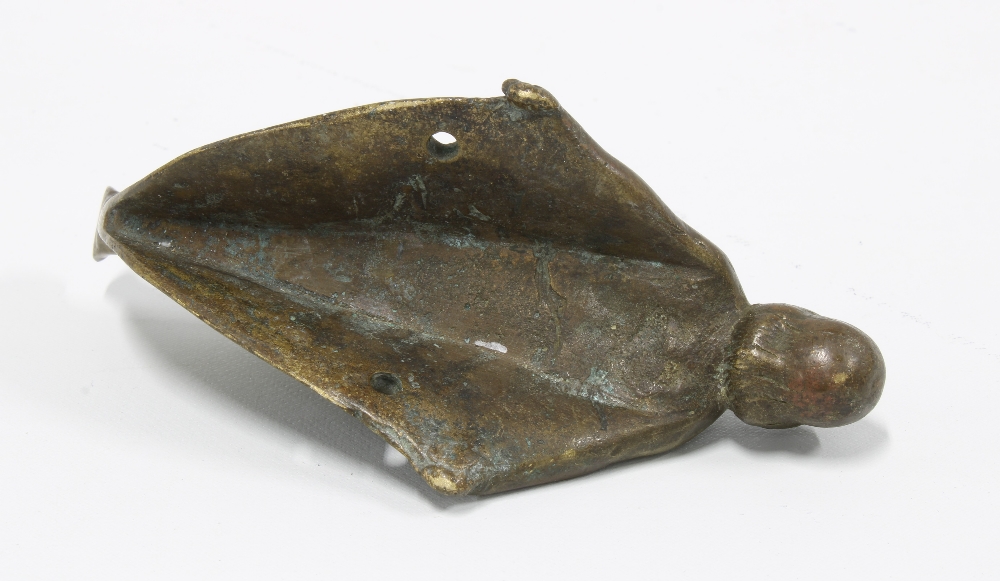 20th century bronze figure of a female nude, possibly a car mascot, 15cm long - Image 3 of 3