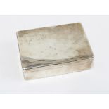 A late Victorian silver sandwich box, retailed by Goldsmiths Co, London 1898, of rectangular form