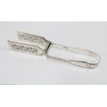 A pair of George IV silver asparagus tongs, William Chawner, London 1825, 25cm