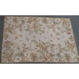 Large Aubusson tapestry with butterflies and flowers, 270 x 180cm