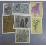 Collection of seventeen Degas coloured prints, unframed, (17)
