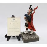 Border Fine Arts 'The Piper' in red, with limited edition certificate, no. 156 of 600, sculpted