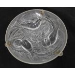 D'Avesn, French Art Deco moulded glass plafonnier, 31cm.