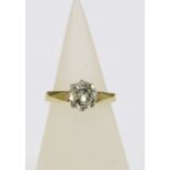 18ct yellow gold diamond solitaire ring with a round brilliant cut diamond weighing approx 1